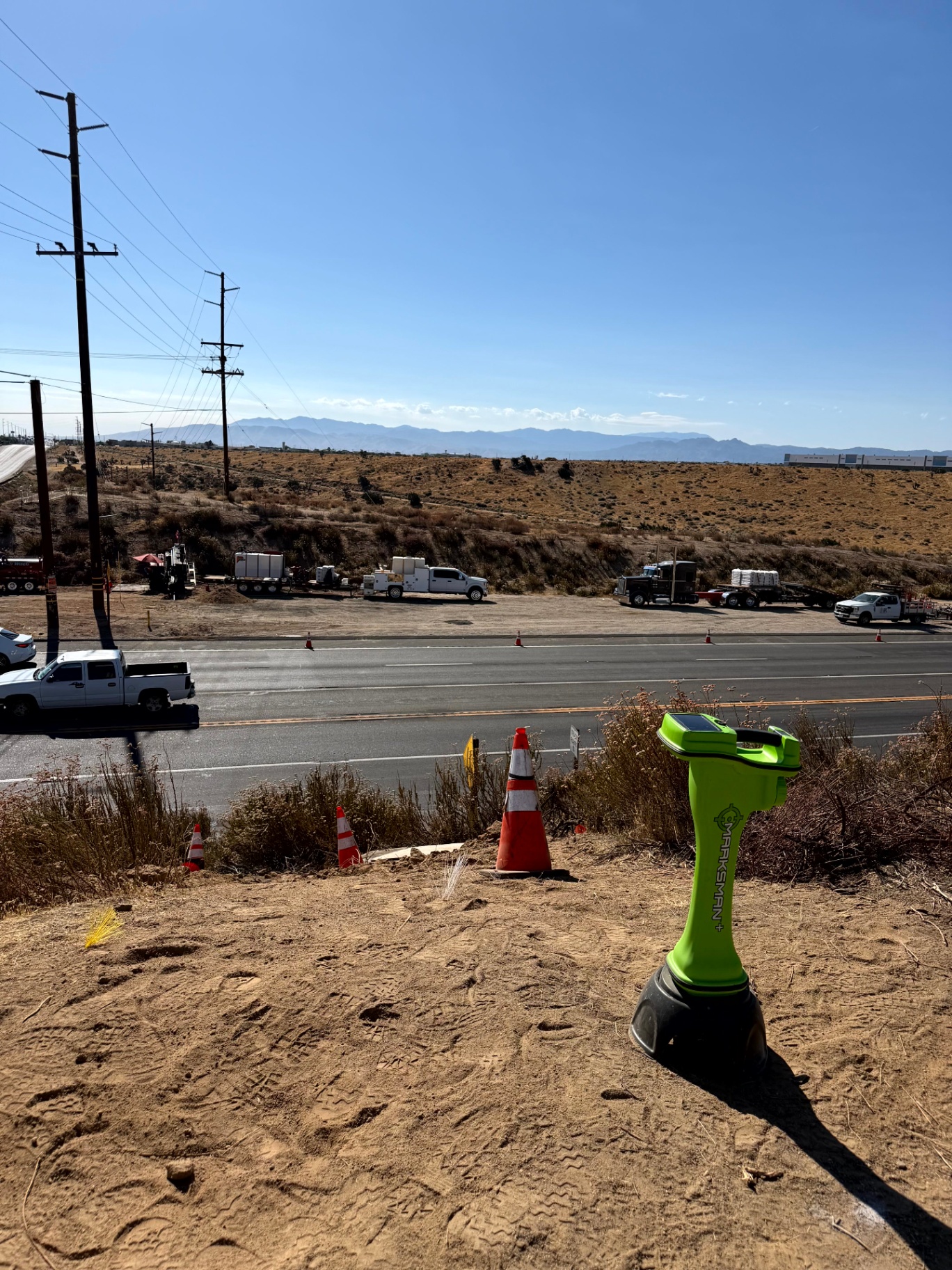 Marksman+ tracking the crew across Hwy 395 in Oak Hills, CA